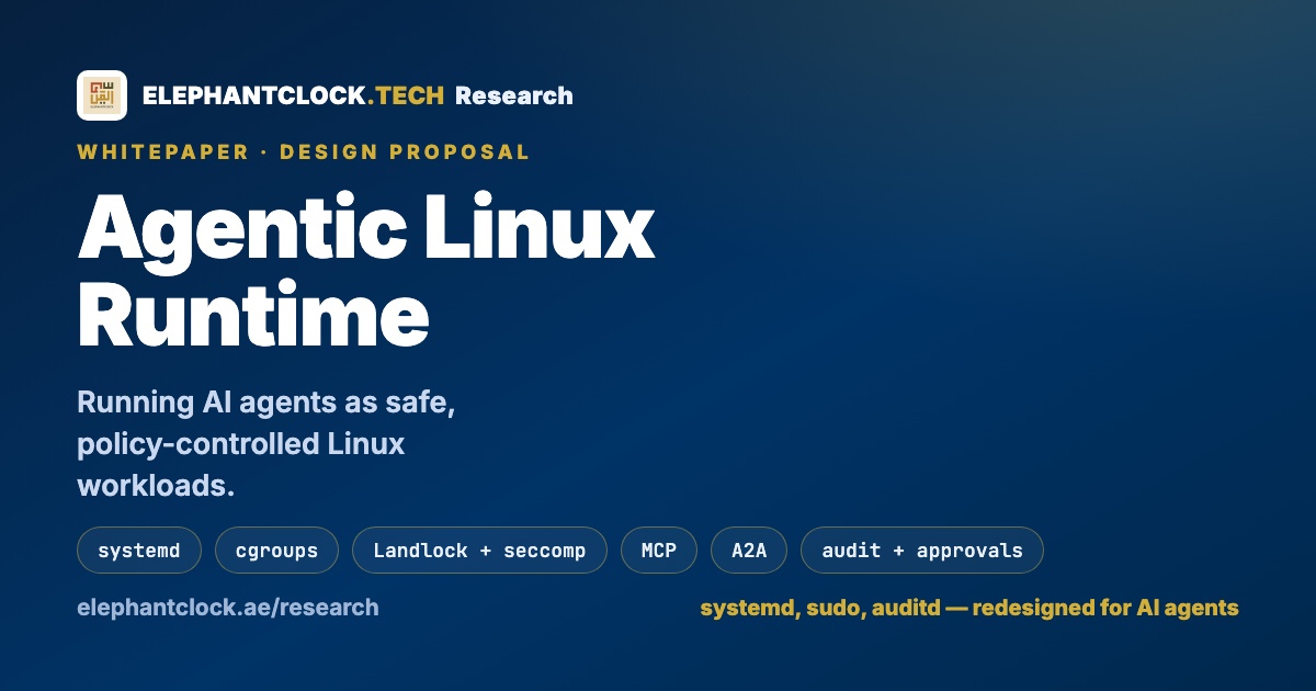 Agentic Linux Runtime whitepaper by ElephantClock